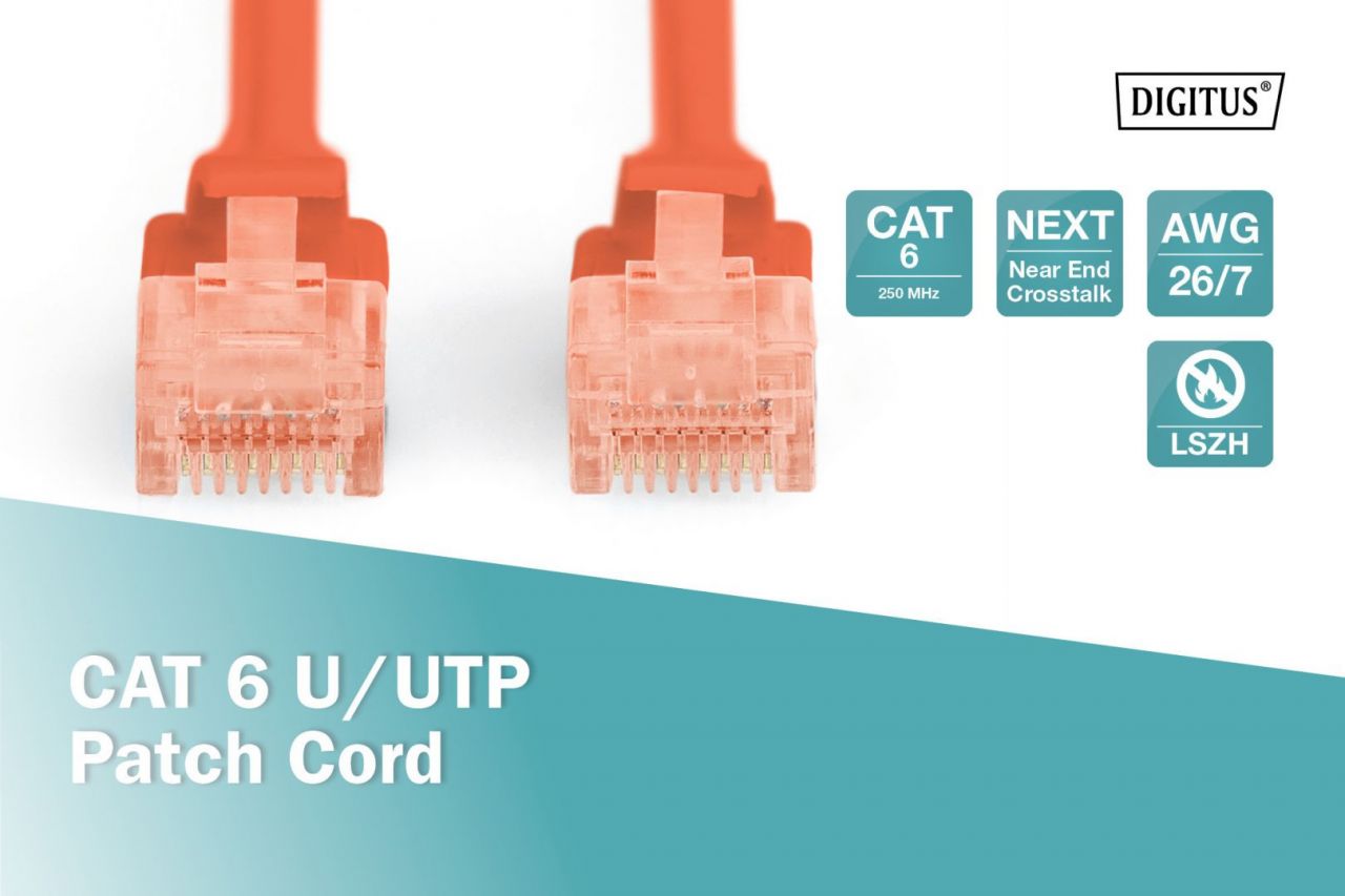 Digitus CAT6 U-UTP Patch Cable 1m Red