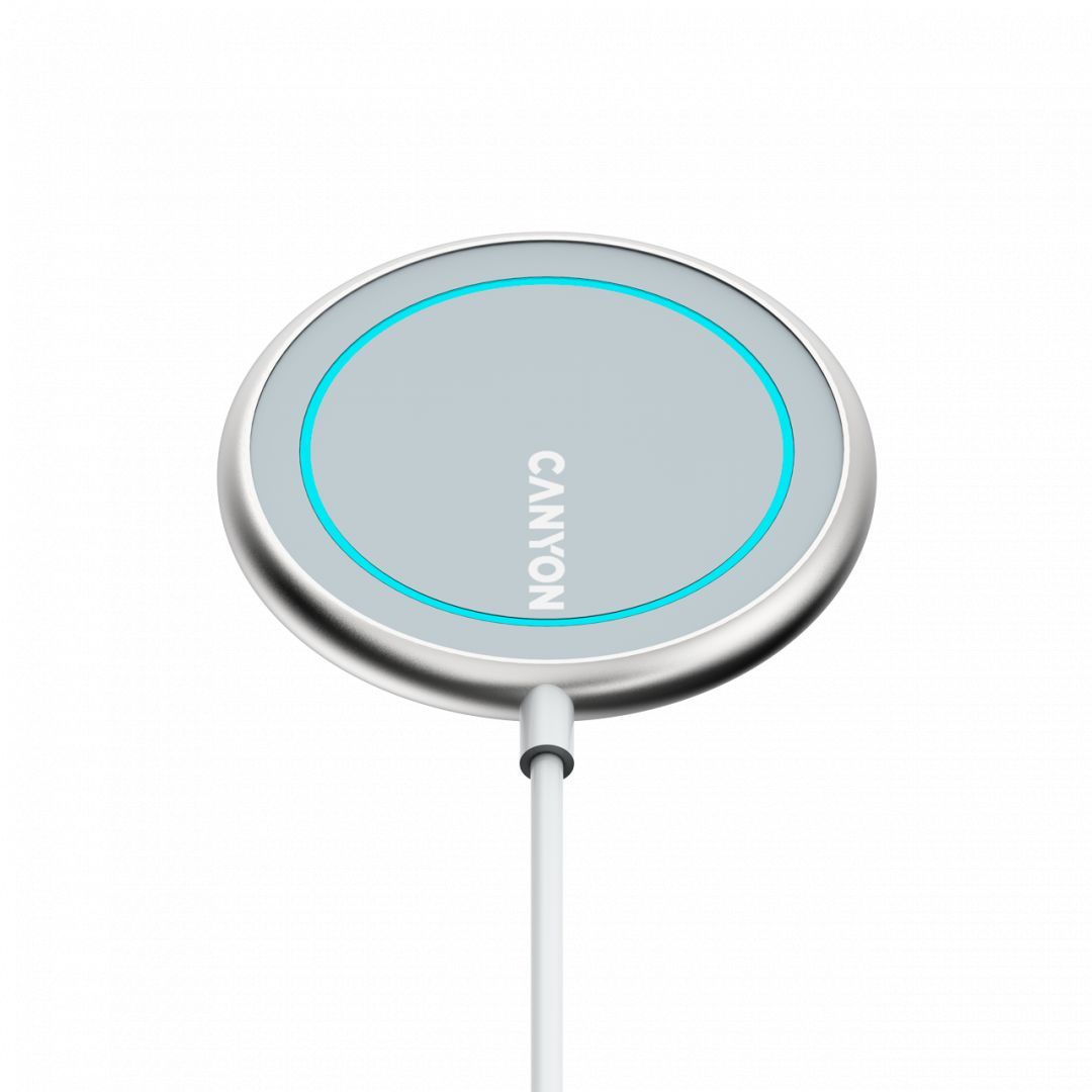 Canyon WS-100 Wireless charging station for iPhone Silver