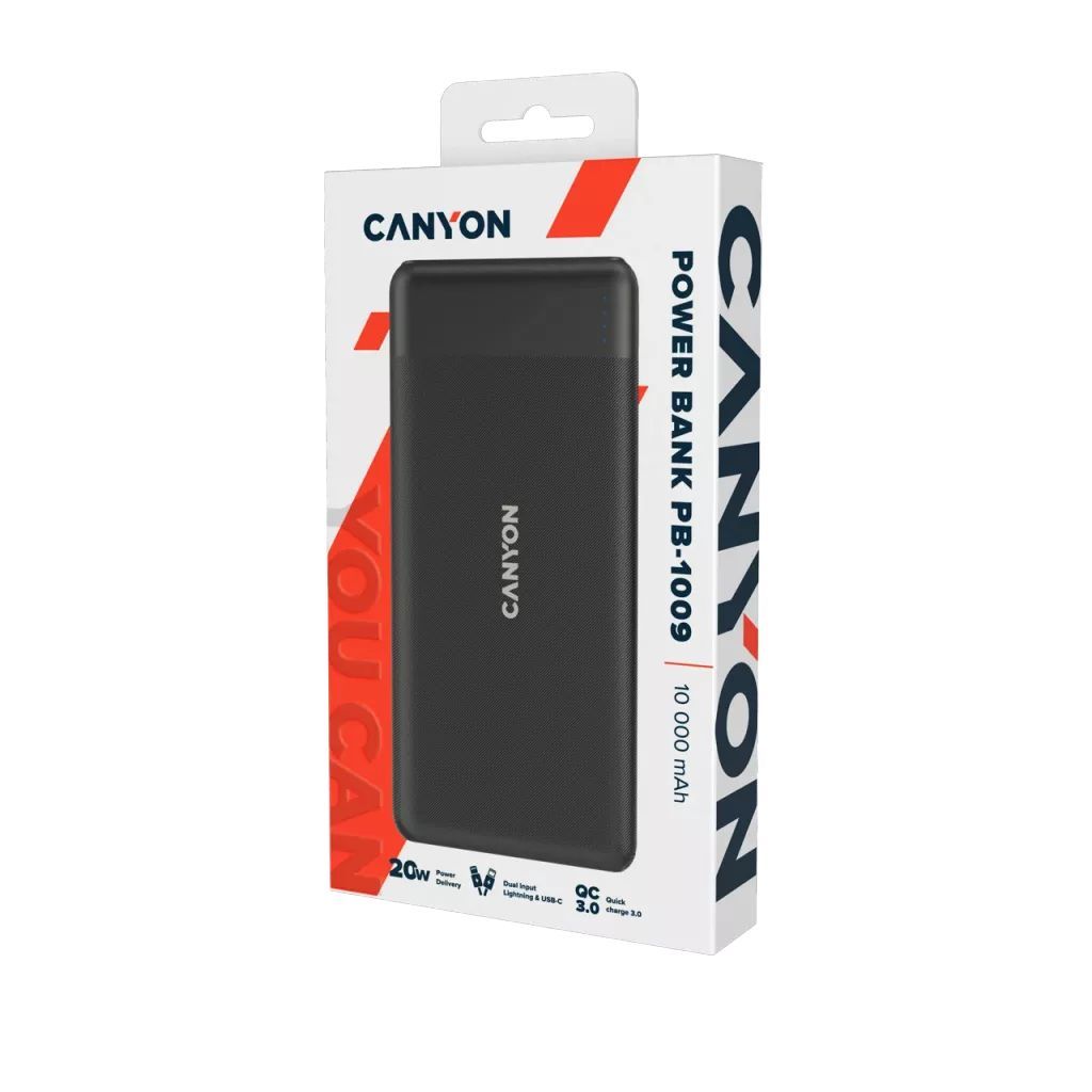 Canyon CNE-CPB109B 10000mAh Powerbank Black