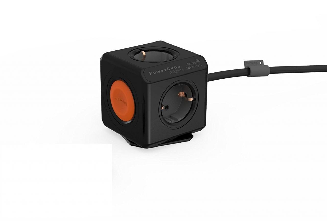 Allocacoc PowerCube Extended Remote 1,5m Black/Orange