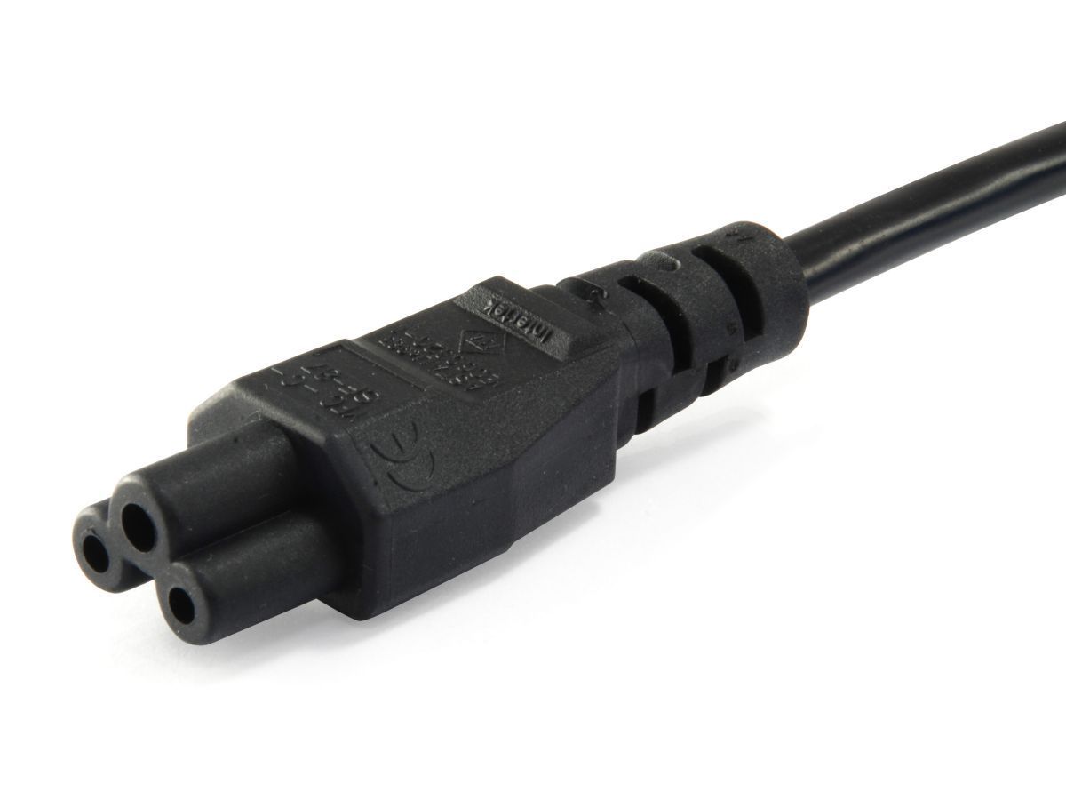 EQuip High Quality Power Cord C5 to Schuko 3m Black