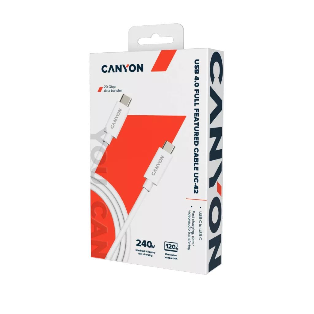 Canyon UC-42 USB4.0 full featured cable 2m White