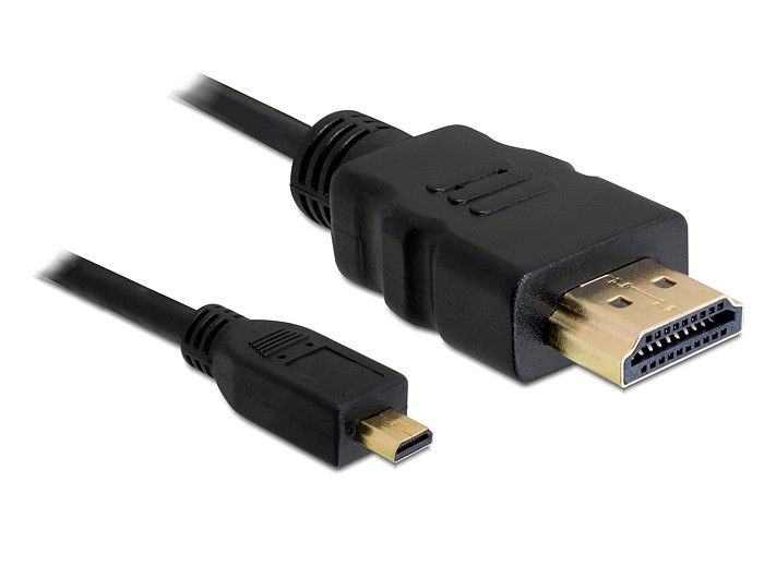 DeLock Cable High Speed HDMI with Ethernet A/D male/male 1m Black