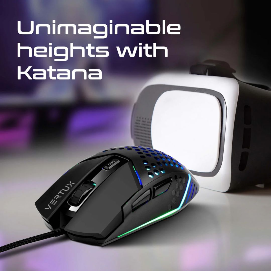 VERTUX Katana RGB Gaming Mouse Black