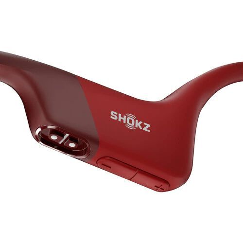 Shokz Openrun Bone Conduction Open-Ear Endurance Wireless Bluetooth Headphones Red