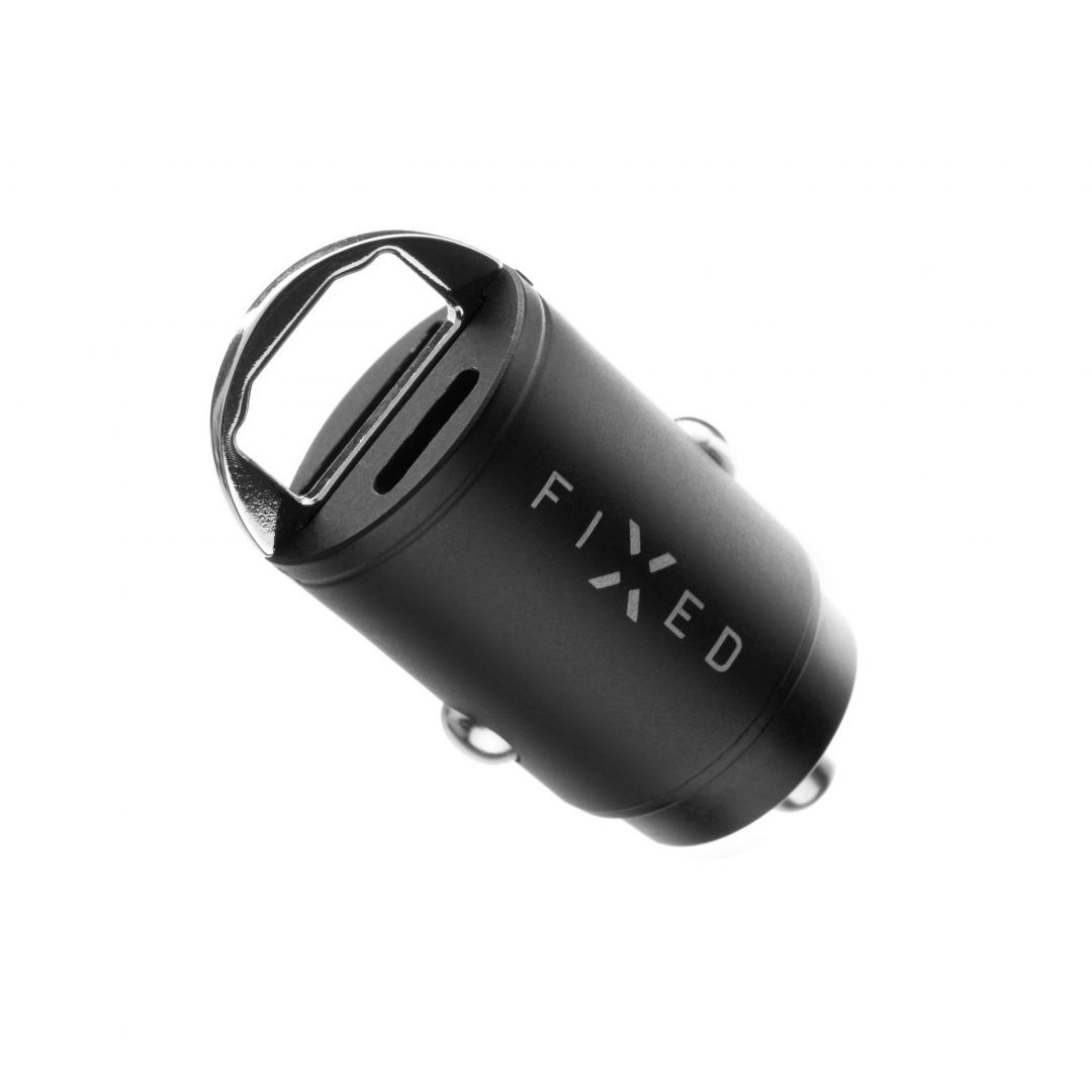 FIXED USB-C/USB Car Charger 30W, Fekete