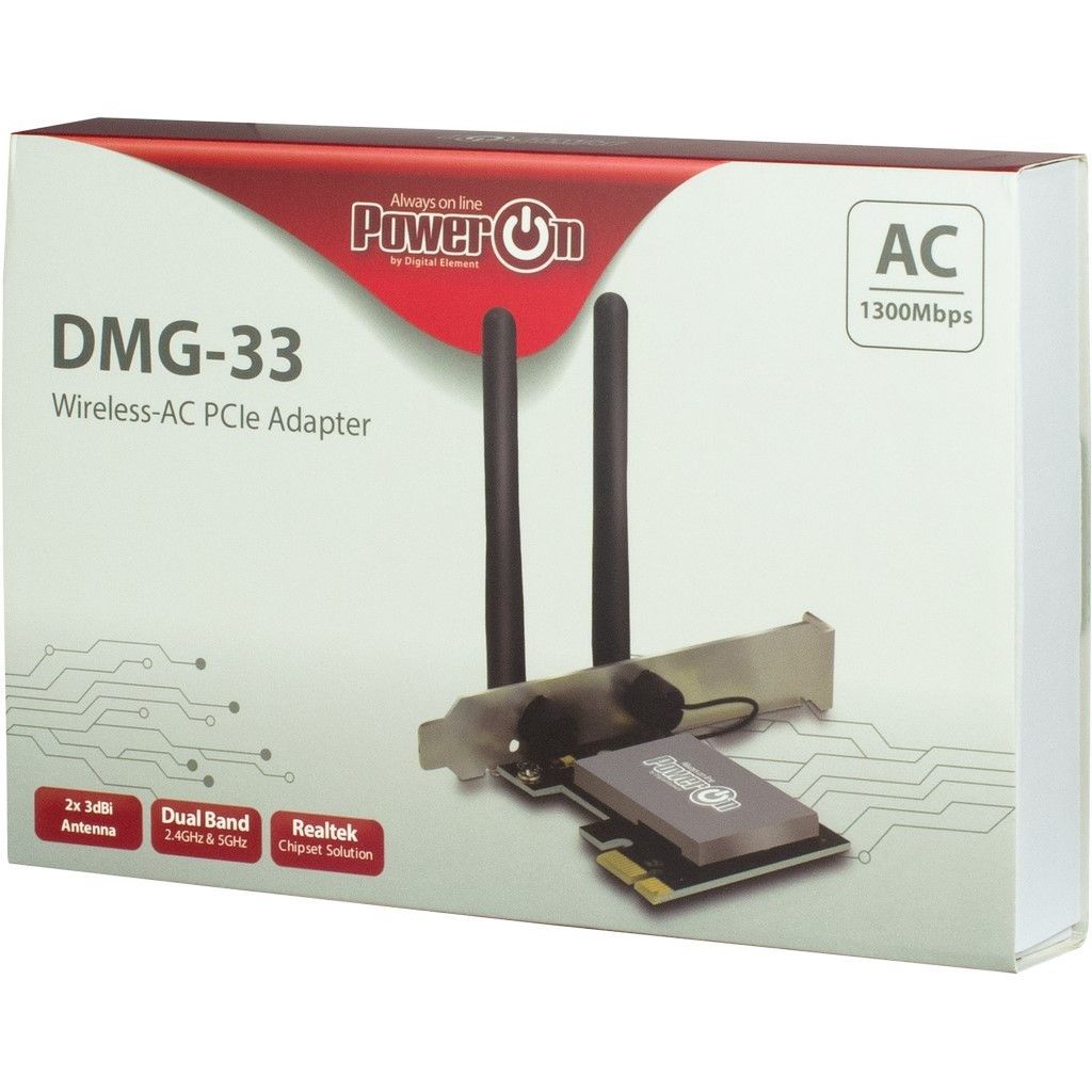 PowerON DMG-33 Wi-Fi 5 PCIe Adapter