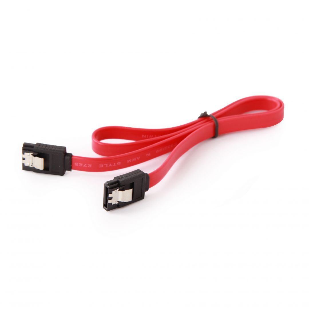 Gembird SATA3 100cm data cable metal clips Red