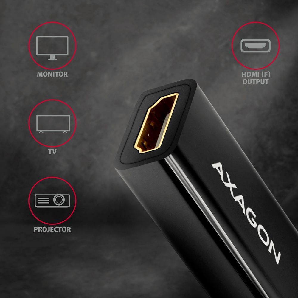 AXAGON RVDM-HI14N mini DisplayPort to HDMI active adapter 4K@30Hz Black