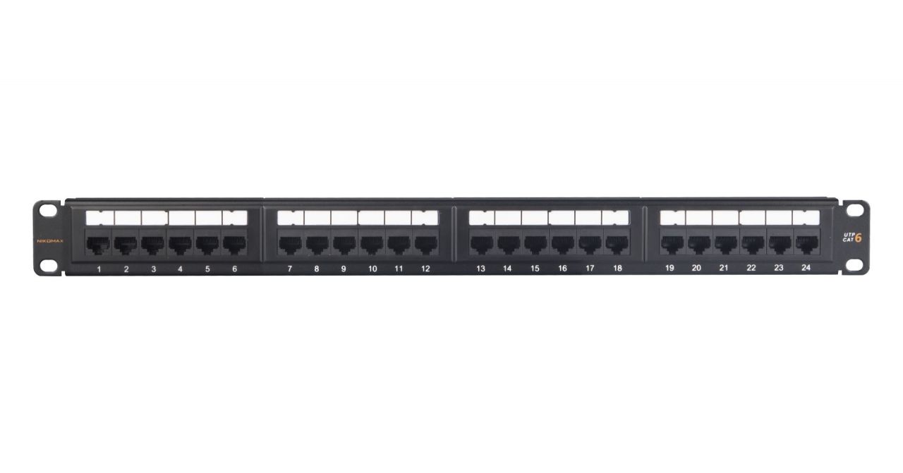 NIKOMAX 24-port Patch Panel 1U Black