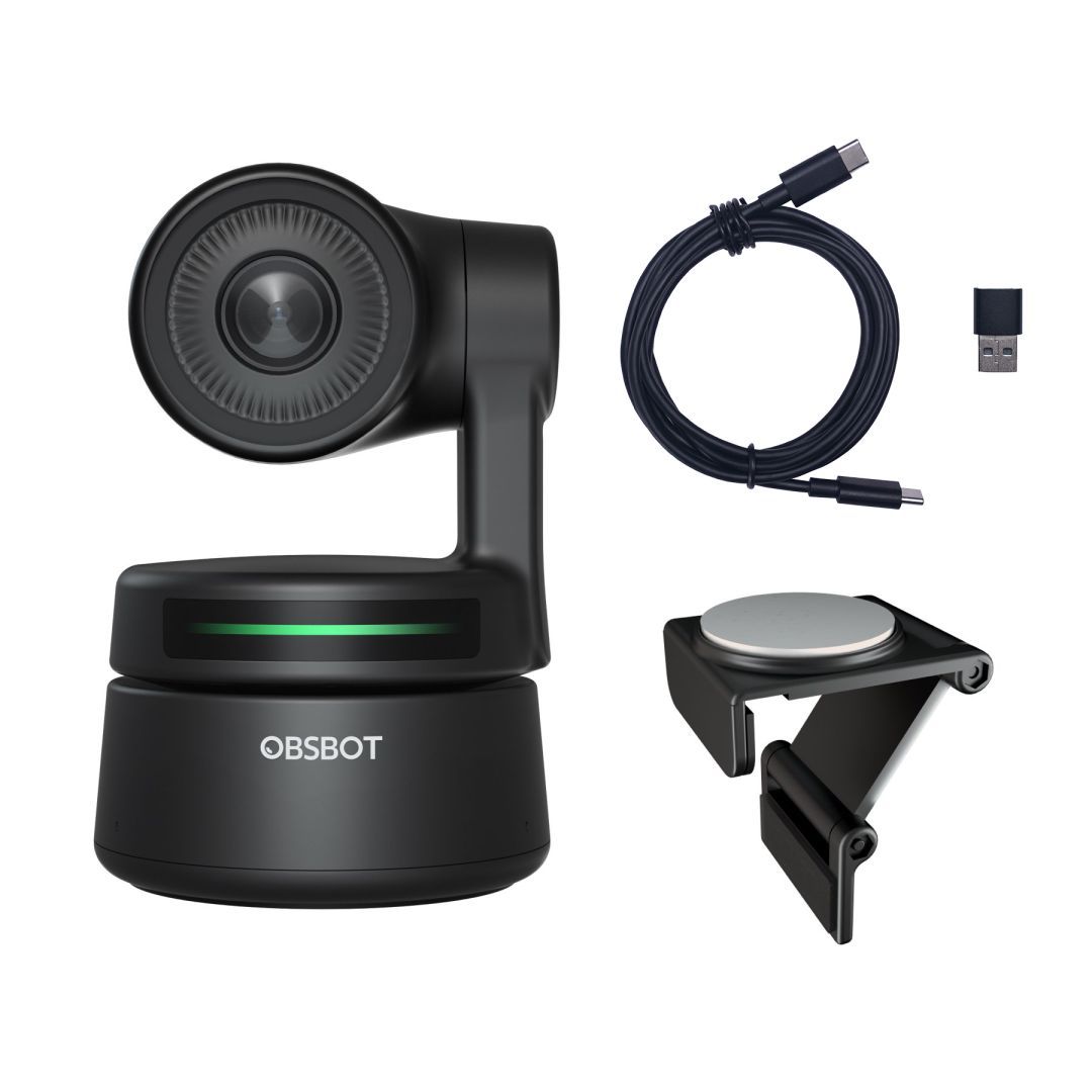 Obsbot Tiny AI-Powered PTZ Webkamera Black