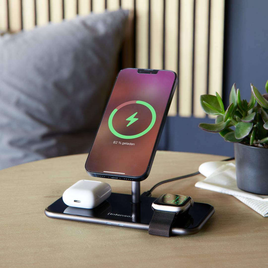 Intenso MB13 3in1 Magnetic Wireless Charger Black