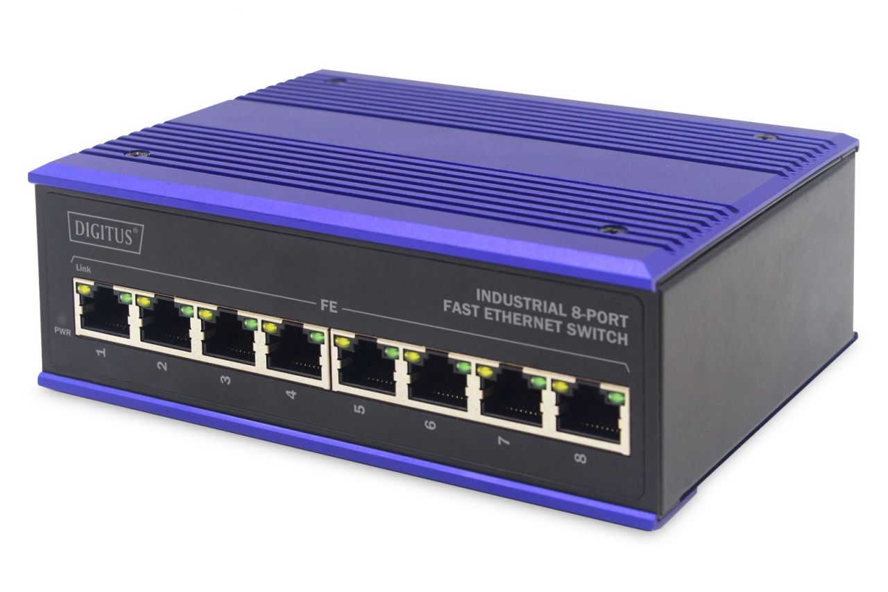 Digitus Industrial 8-Port Fast Ethernet Switch