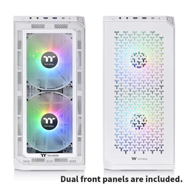 Thermaltake View 300 MX Snow Mid Tower Chassis ARGB Tempered Glass White