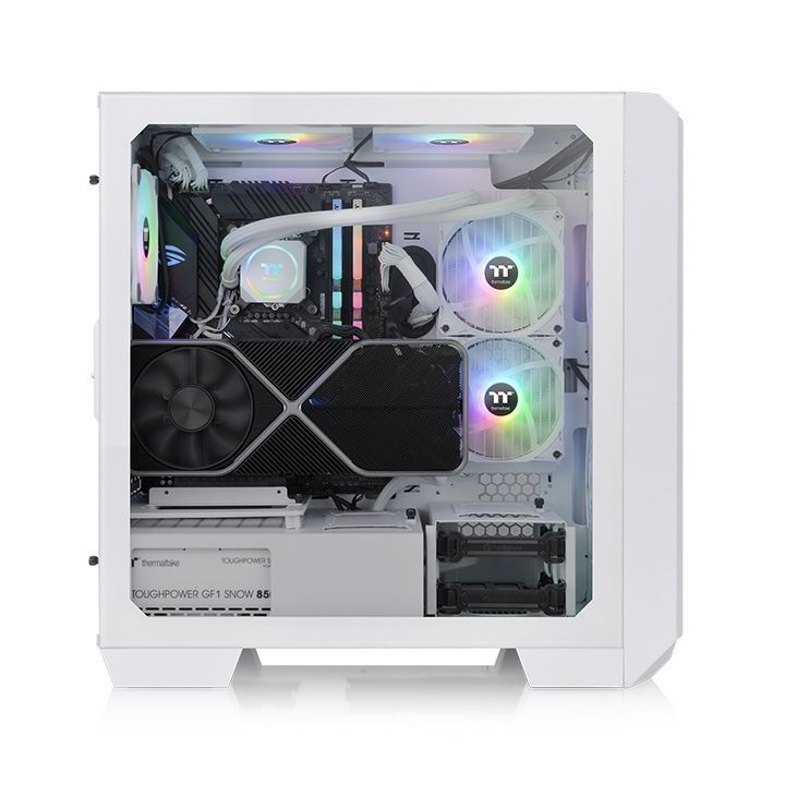 Thermaltake View 300 MX Snow Mid Tower Chassis ARGB Tempered Glass White