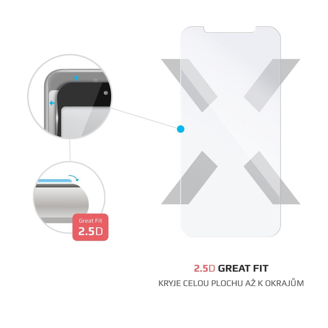 FIXED üvegfólia csak sík felületre Apple iPhone 12 mini telefonhoz