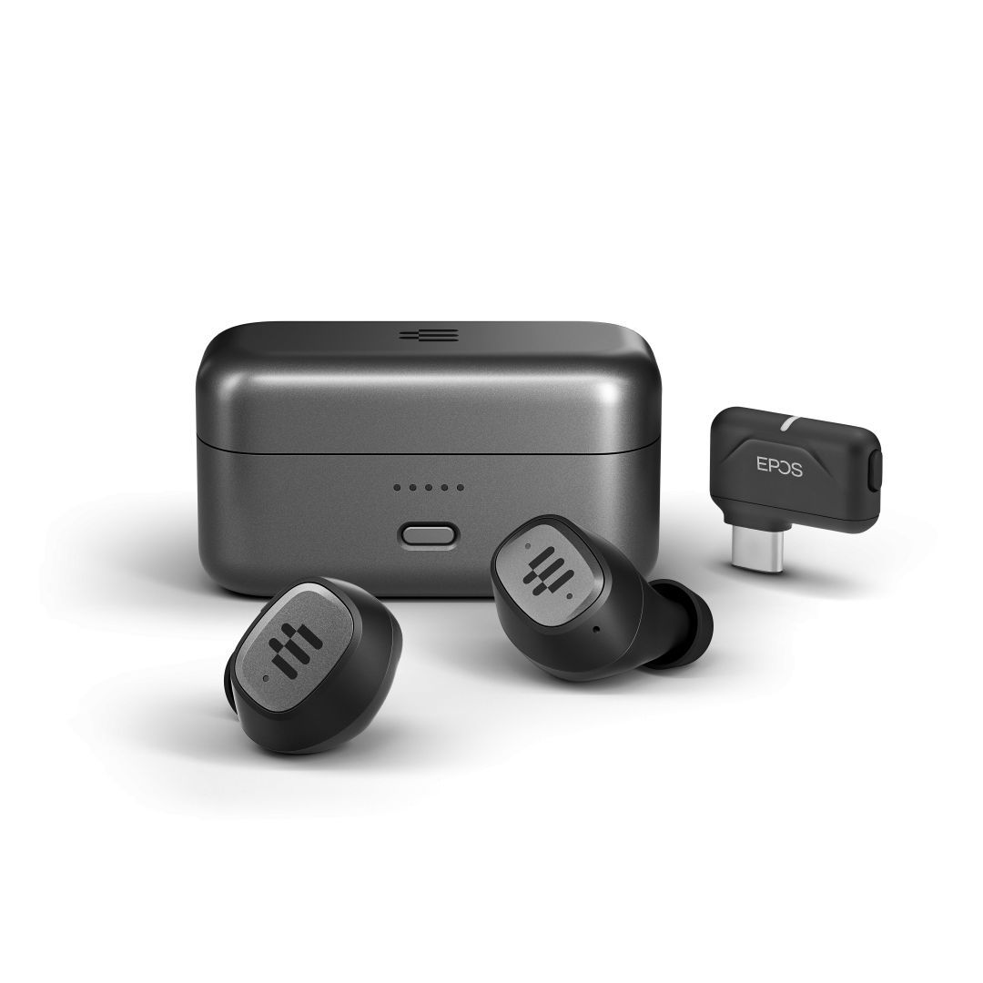 Sennheiser / EPOS GTW 270 Hybrid Closed Acoustic Wireless Bluetooth Headset Earbuds with Dongle Black