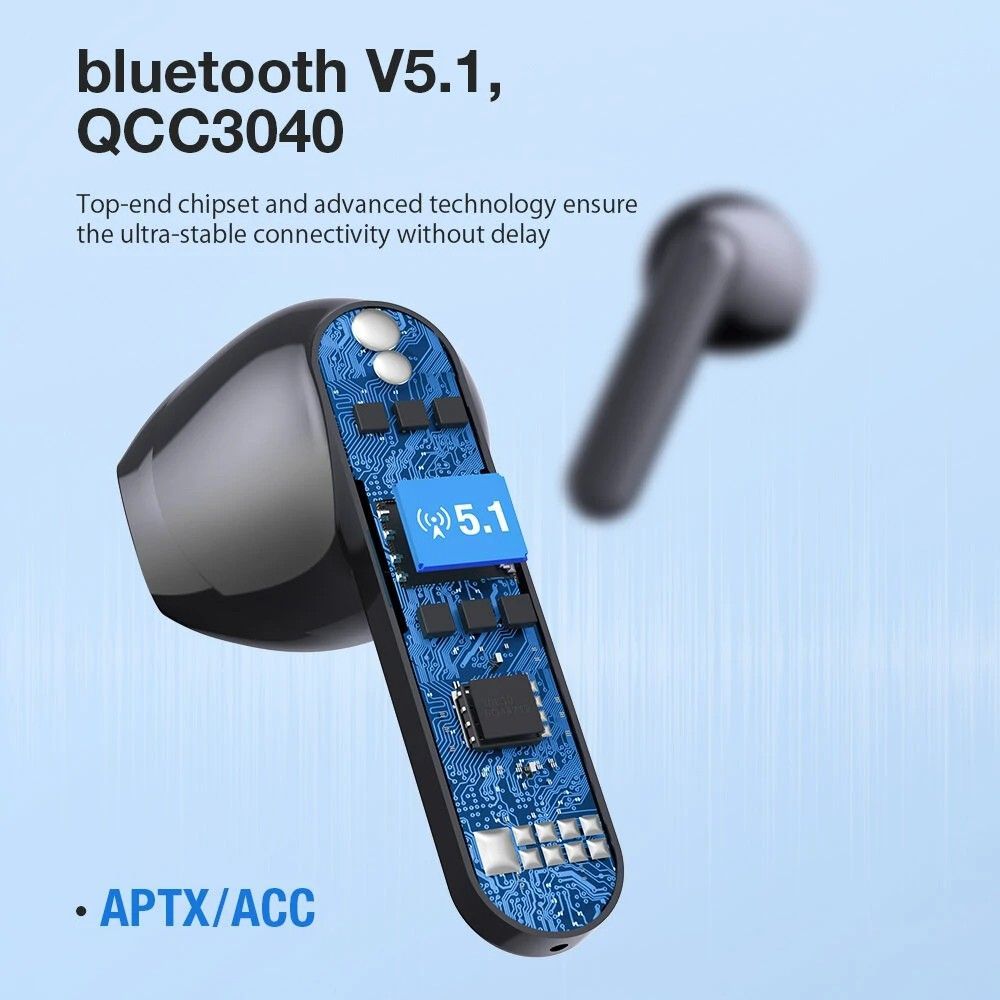 Blitzwolf AA-UM15 Ultra Slim True Wireless Bluetooth Headset Black