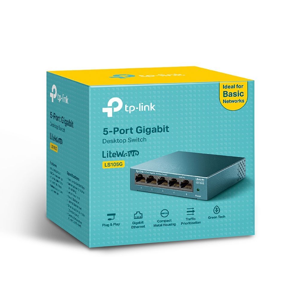 TP-Link LS105G LiteWave 5-Port Gigabit Desktop Switch
