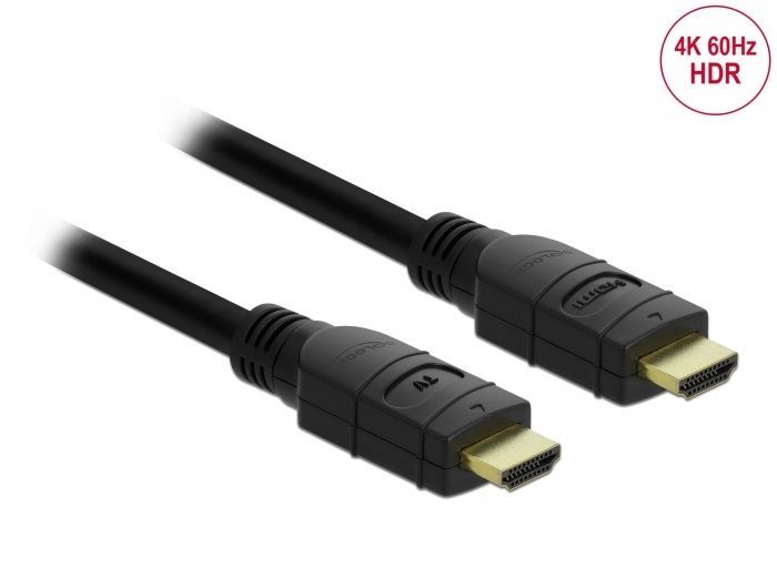 DeLock Active HDMI Cable 4K 60Hz 10m Black