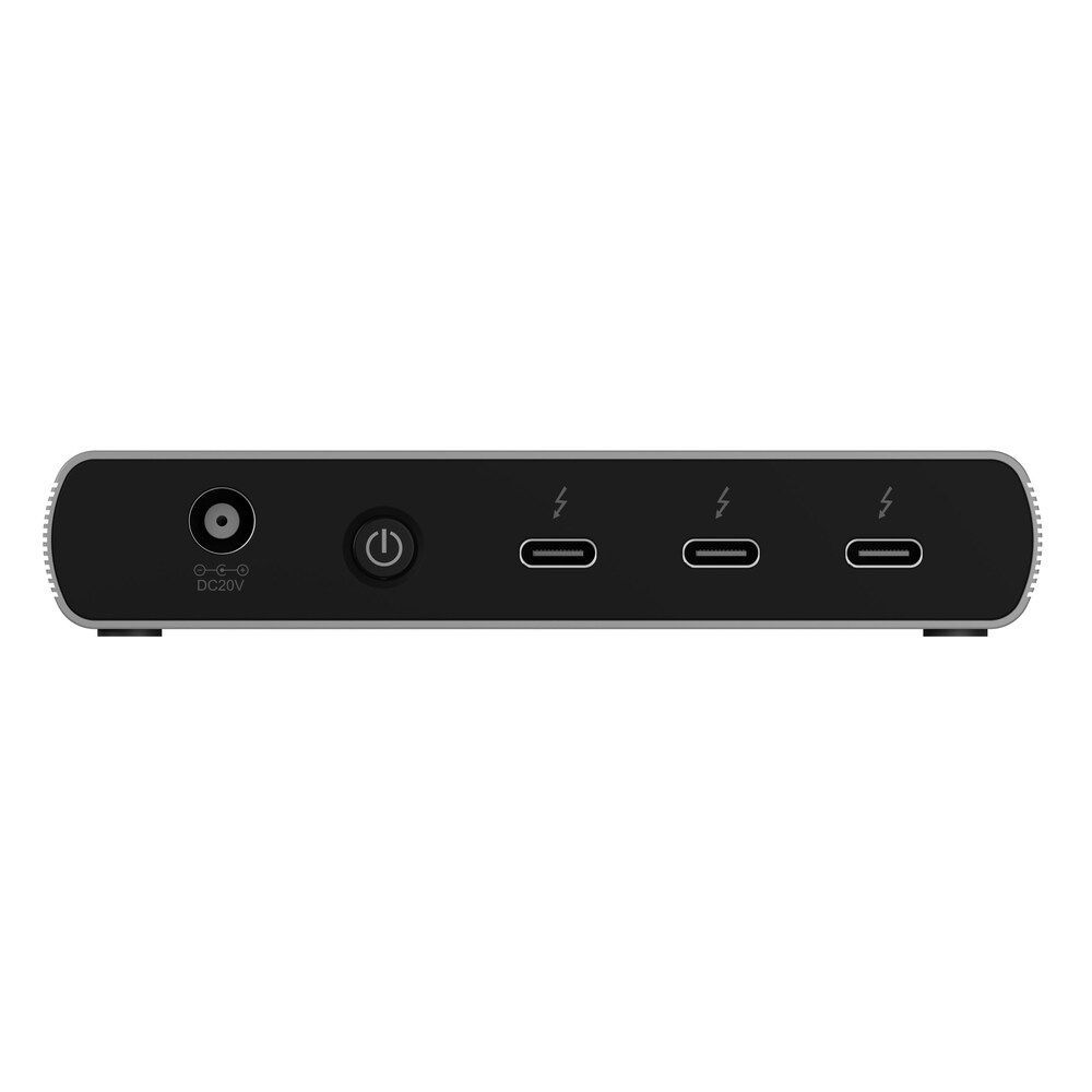 Raidsonic IcyBox IB-HUB801-TB4 4-port hub with Thunderbolt 4 interface and up to 8K@30 Hz video output