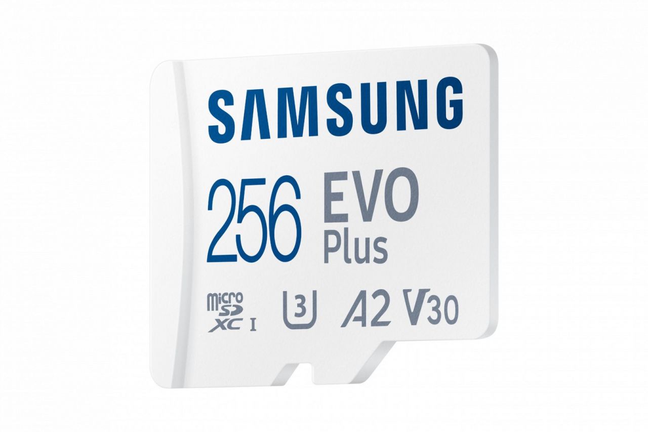 Samsung 256GB microSDXC EVO Plus Class10 U3 A2 V30 + adapterrel