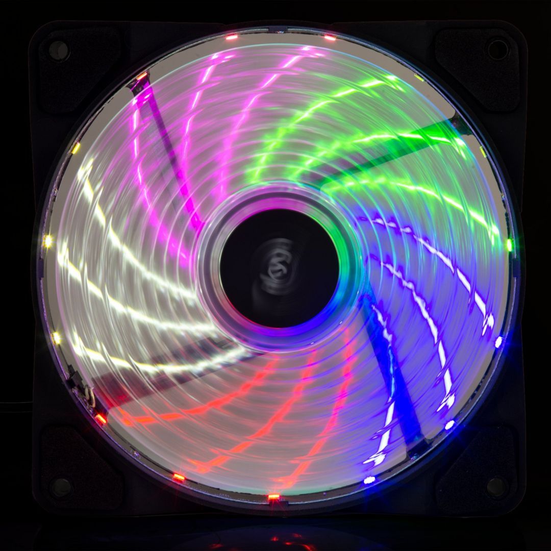 Akyga AW-12D-LED System Fan 12cm Rainbow LED