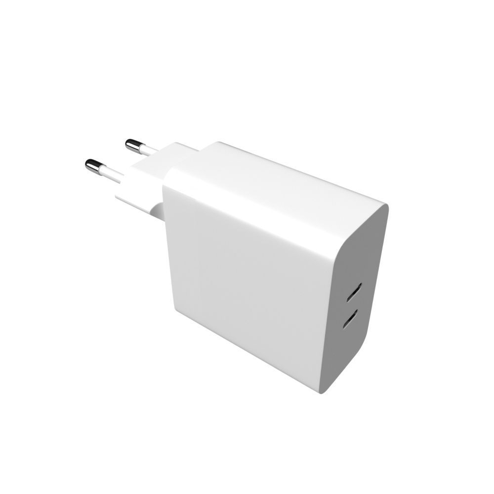 FIXED Dual USB-C Mains Charger PD support 65W White