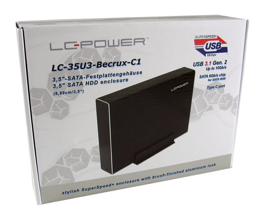 LC Power LC-35U3-Becrux-C1 USB 3.1 Gen. 2 Type C Enclosure