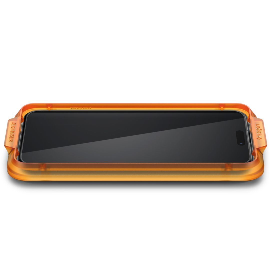 Spigen iPhone 15 Pro Screen Protector AlignMaster GLAS.tR FC Black (2 Pack)