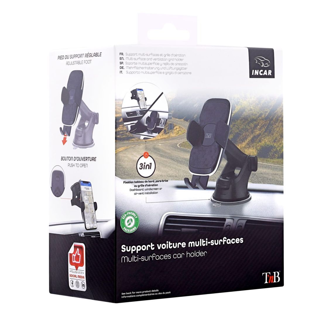 TnB Multi-Surfaces Holder 3in1 Premium Holder Black