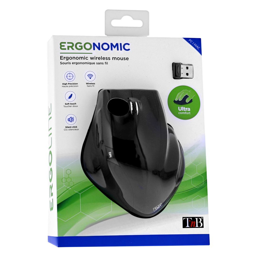 TnB MWERGO Wireless Ergonomic Mouse Black
