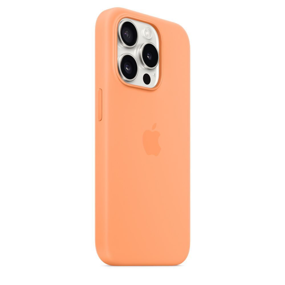 Apple iPhone 15 Pro Silicone Case with MagSafe Orange Sorbet