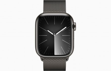 Apple Watch S9 Cellular 41mm Graphite Stainless Steel Case with Graphite Milanese Loop