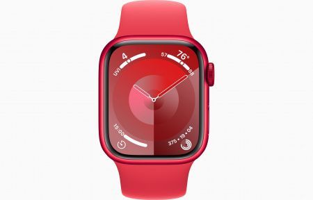 Apple Watch S9 Cellular 41mm Red Alu Case with Red Sport Band M/L