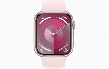 Apple Watch S9 GPS 45mm Pink Alu Case with Light Pink Sport Band M/L