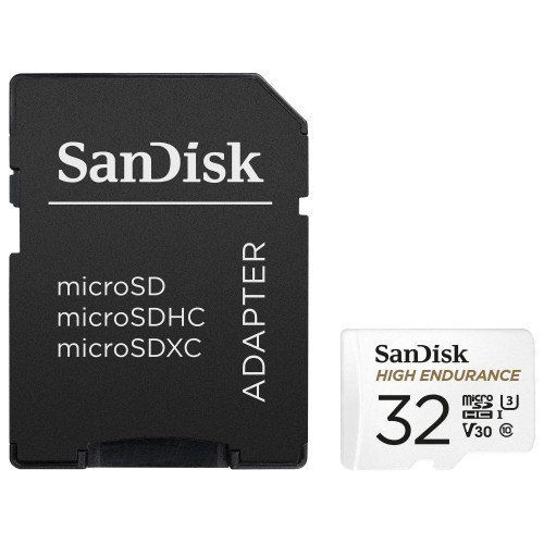 Sandisk 32GB microSDHC High Endurance Class 10 CL10 U3 V30 + adapterrel