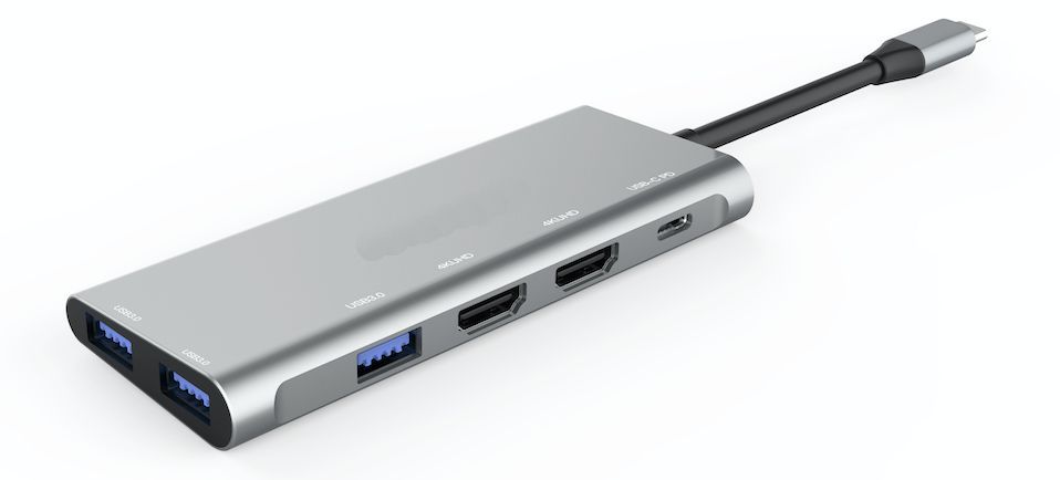 Gembird A-CM-COMBO3-01 USB Type-C 3-in-1 Multi-Port Adapter Space Grey