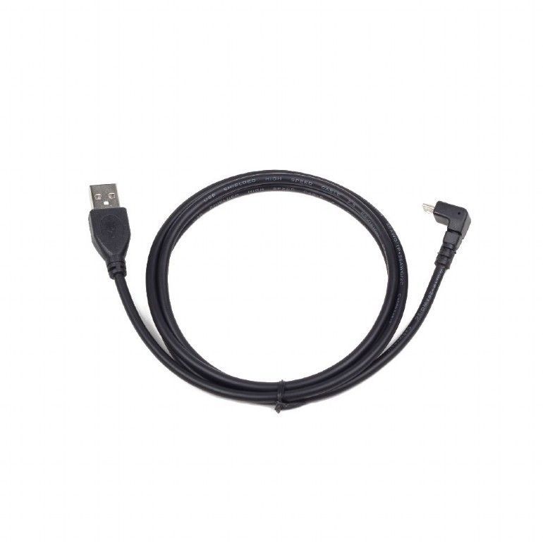 Gembird CCP-MUSB2-AMBM90-6 micro USB cable 2.0 AM-MBM5P angled 90 1,8m Black