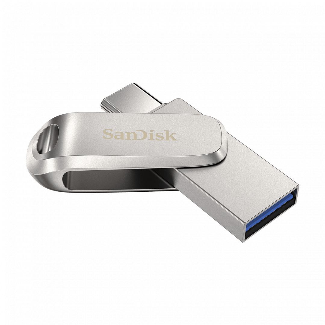 Sandisk 512GB Ultra Dual Drive Luxe USB Type-C Flash Drive Silver