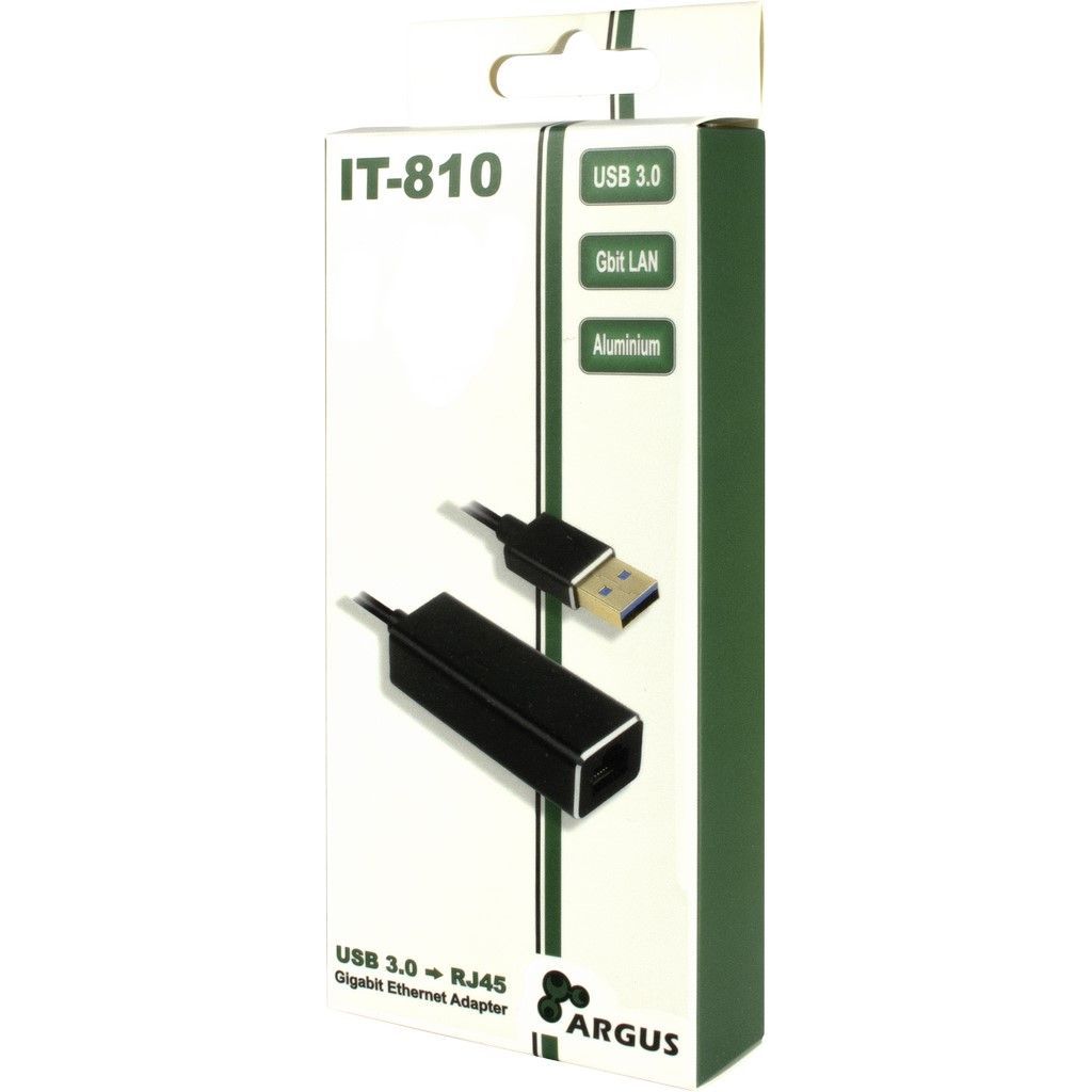Inter-Tech Argus IT-810 USB Gigabit Ethernet Adapter Black