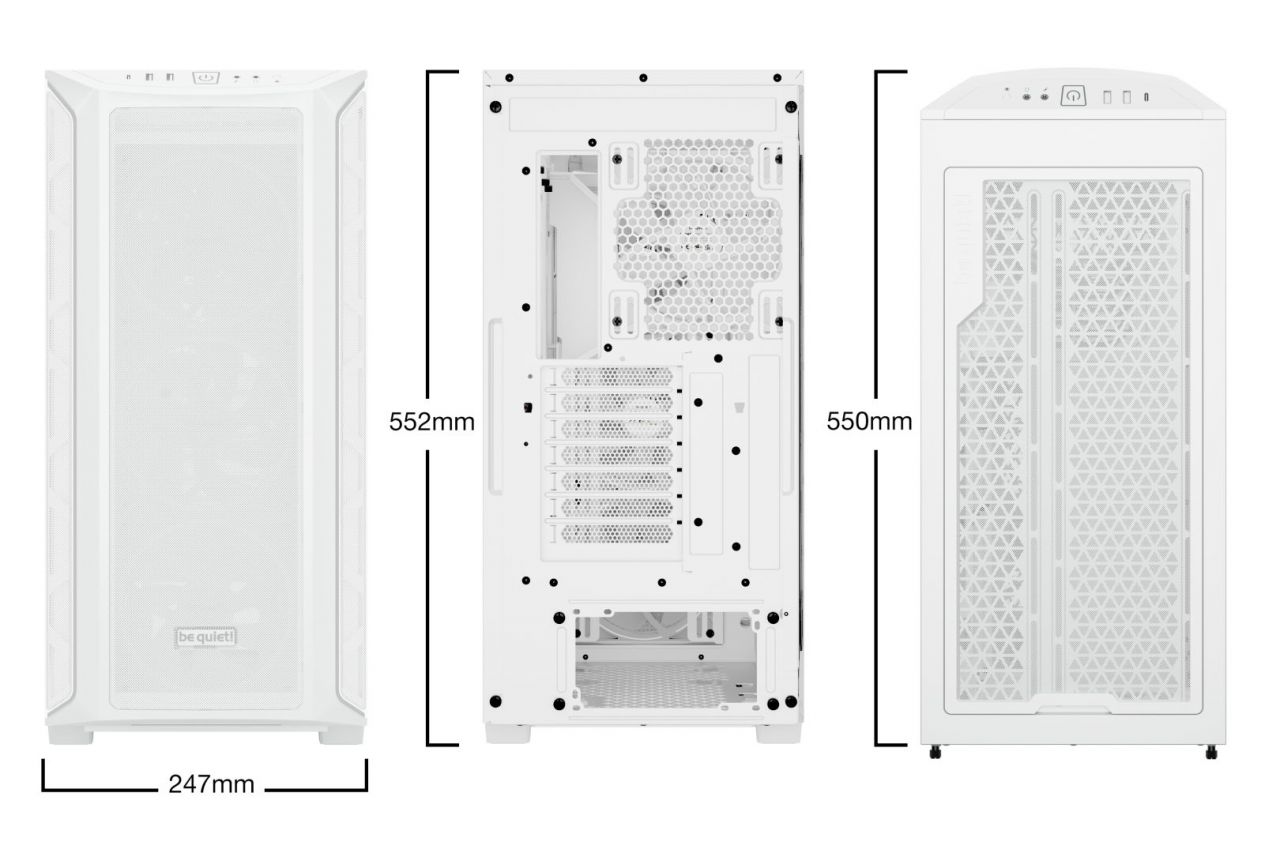 Be quiet! Shadow Base 800 FX Tempered Glass White