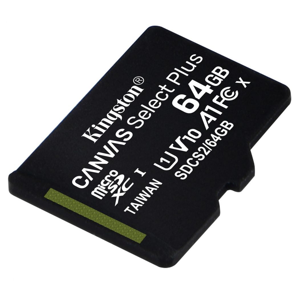 Kingston 64GB microSDXC Canvas Select Plus Class 10 100R A1 C10 Card adapter nélkül