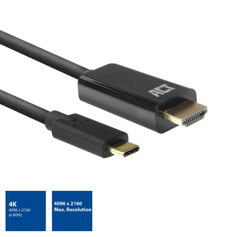 ACT AC7315 USB-C to HDMI connection cable 2m Black