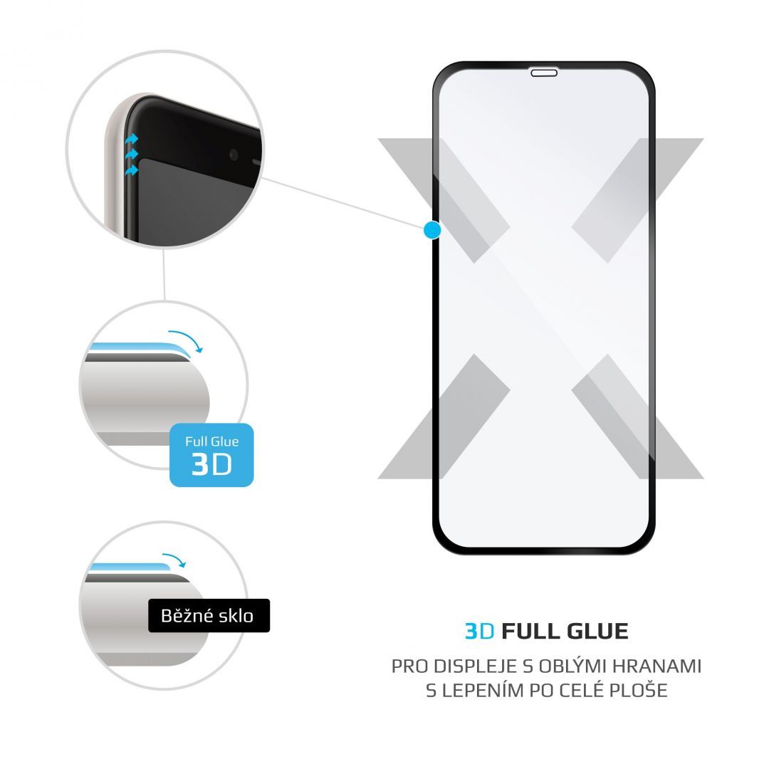 FIXED teljes kijelzős üvegfólia Apple iPhone XS Max/11 Pro Max telefonokhoz, fekete