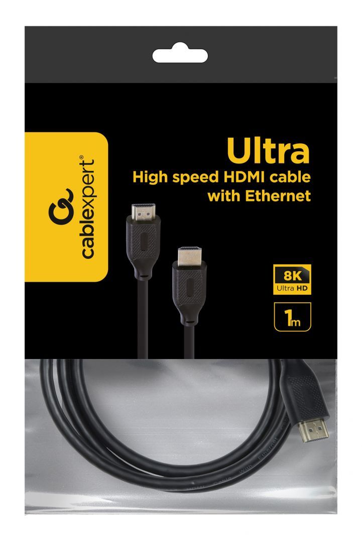 Gembird HDMI-HDMI 2.1 8K Ultra High Speed HDMI with Ethernet cable 1m Black