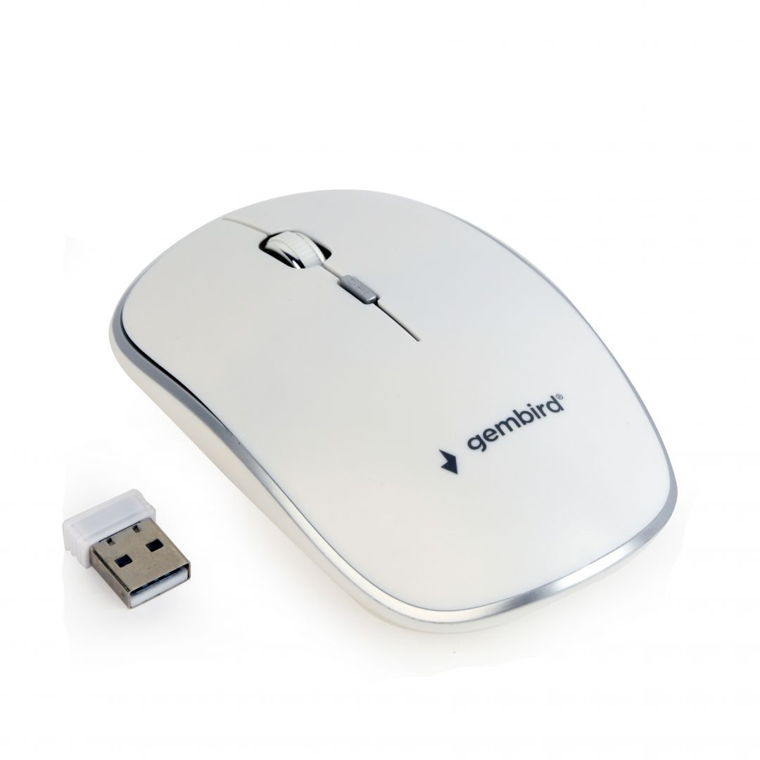 Gembird MUSW-4B-01-W wireless optical mouse White
