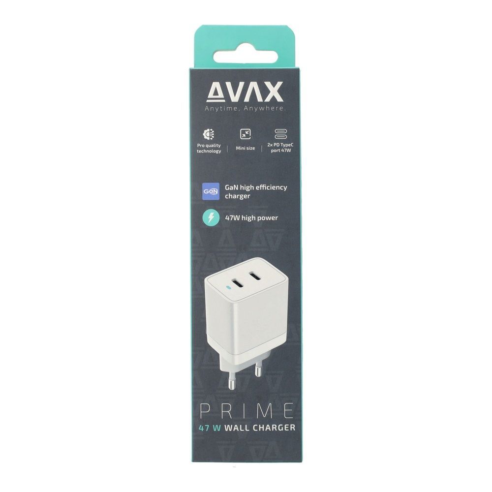 Avax CH900W 47W Universal USB Charger White