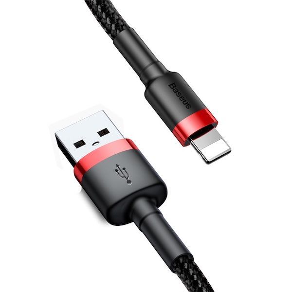Baseus Cafule lightning Cable 2,4A 1m Black/Red