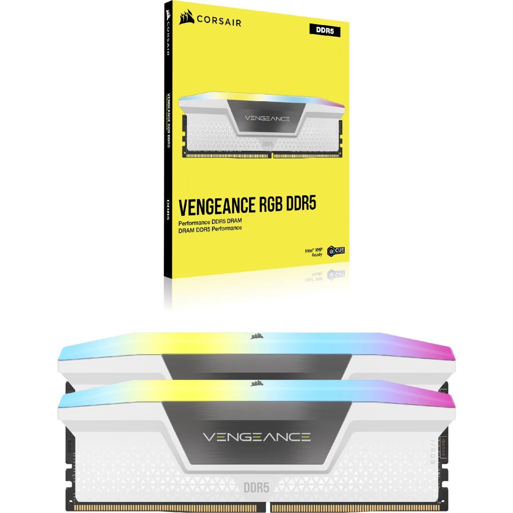 Corsair 64GB DDR5 5600MHz Kit(2x32GB) Vengeance RGB White